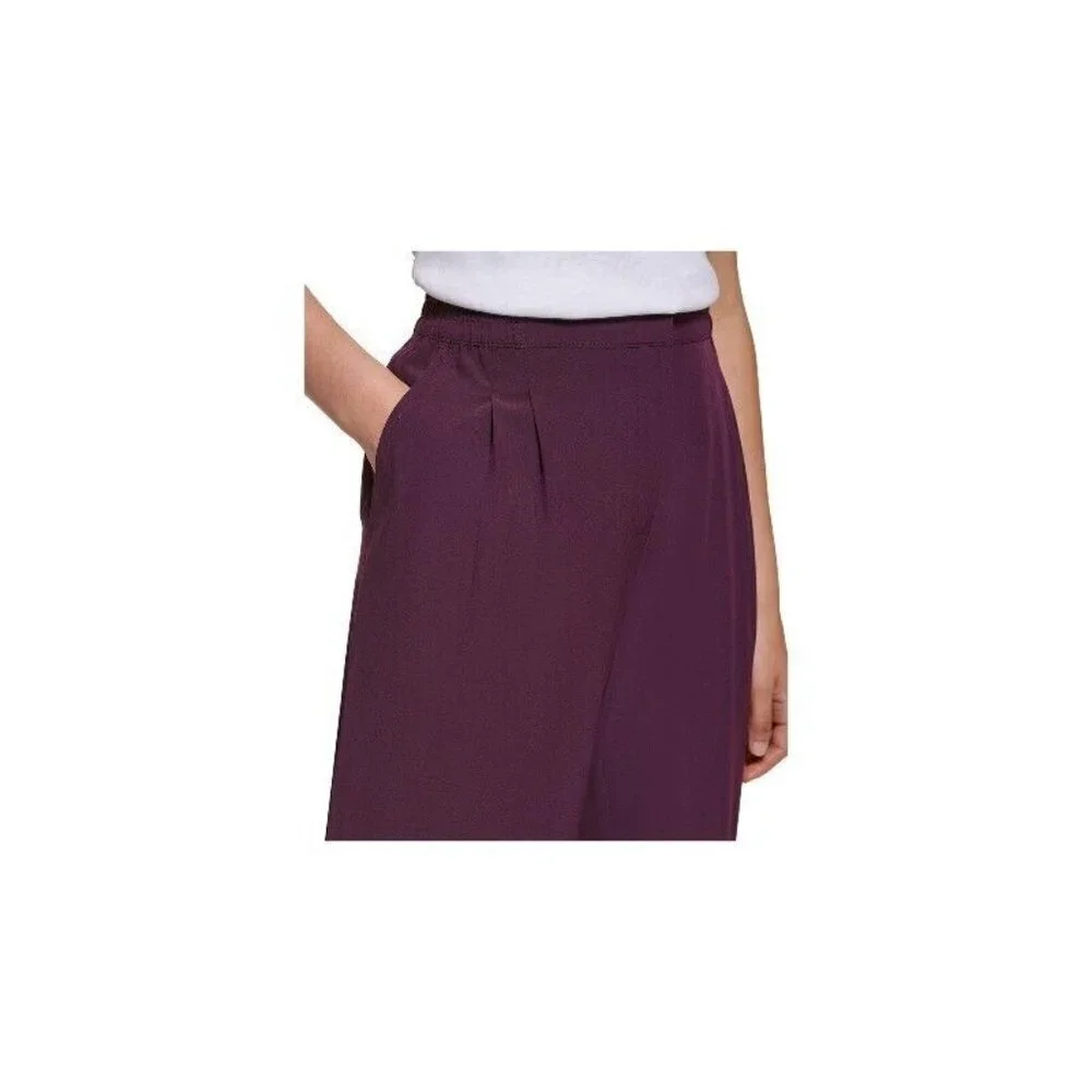 NEW CALVIN KLEIN WOMENS CROPPED WIDE LEG PANTS AUBORN LARGE - Picture 3 of 9